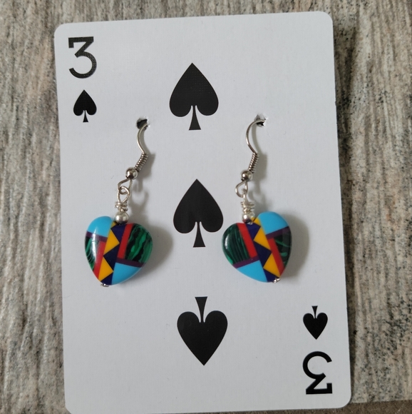 Navajo Multi Stone Necklace and Earrings Set - Picture 8 of 10